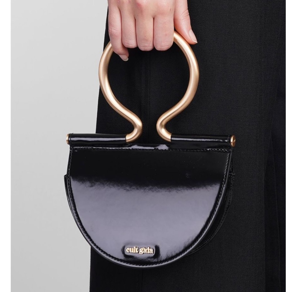 Cult Gaia Black and Gold Mini Bag